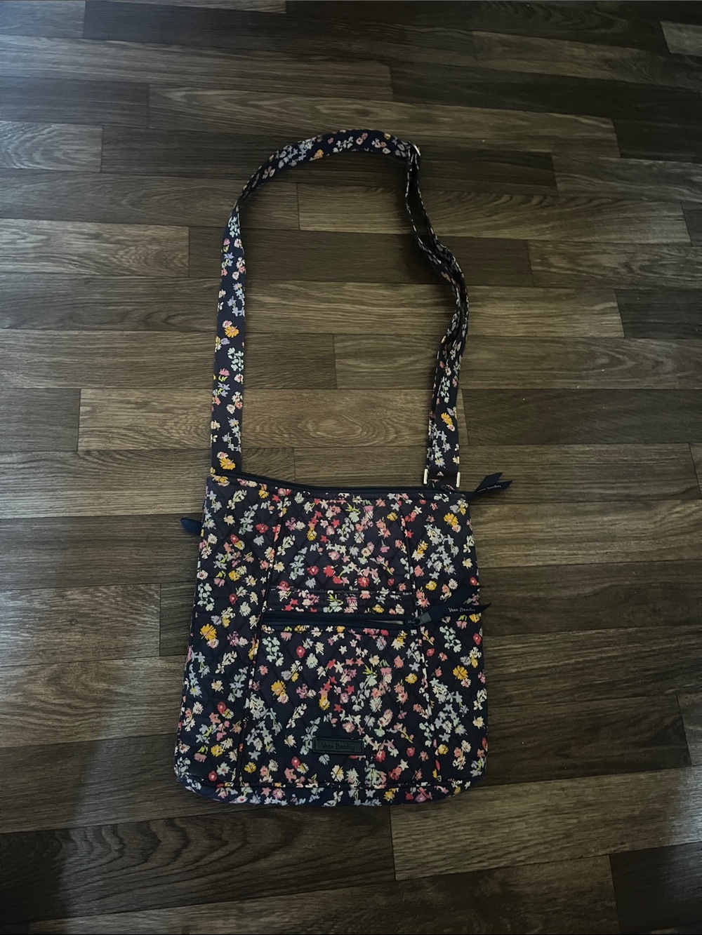 Vera Bradley Navy Multicolor Floral Crossbody Bag